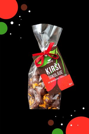 Ķirši šokolādē ar mandarīnu pārslām, 90 g